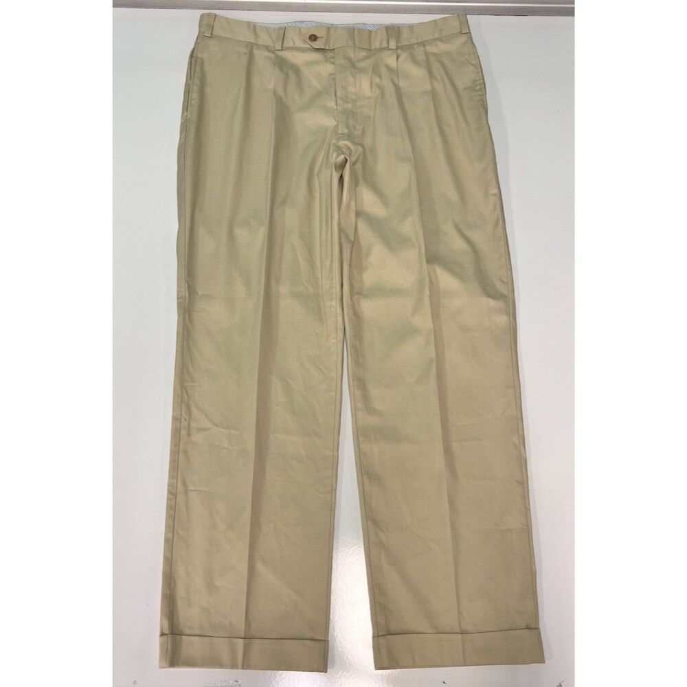 Bills Khakis M2P Mens 40 x 32 Khaki Tan Pleated Chino Pants Trousers Made in USA